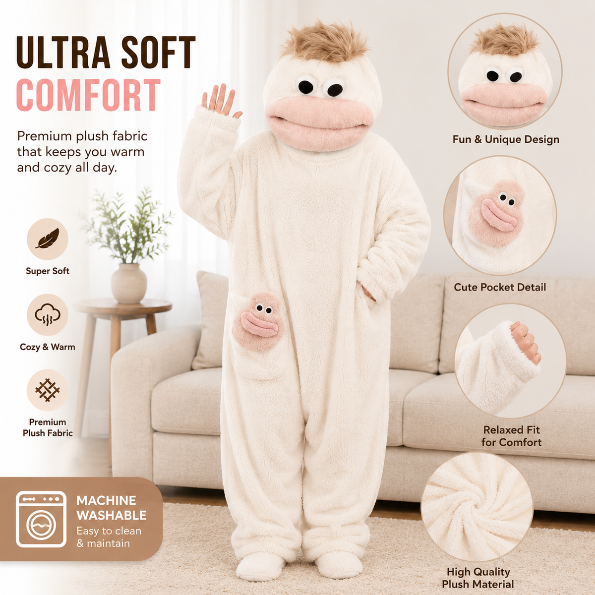 SnuggleGoof™ Plush Character Onesie